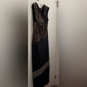 AKIRA BONDI PATCHWORK HOODED MAXI DRESS Size MM